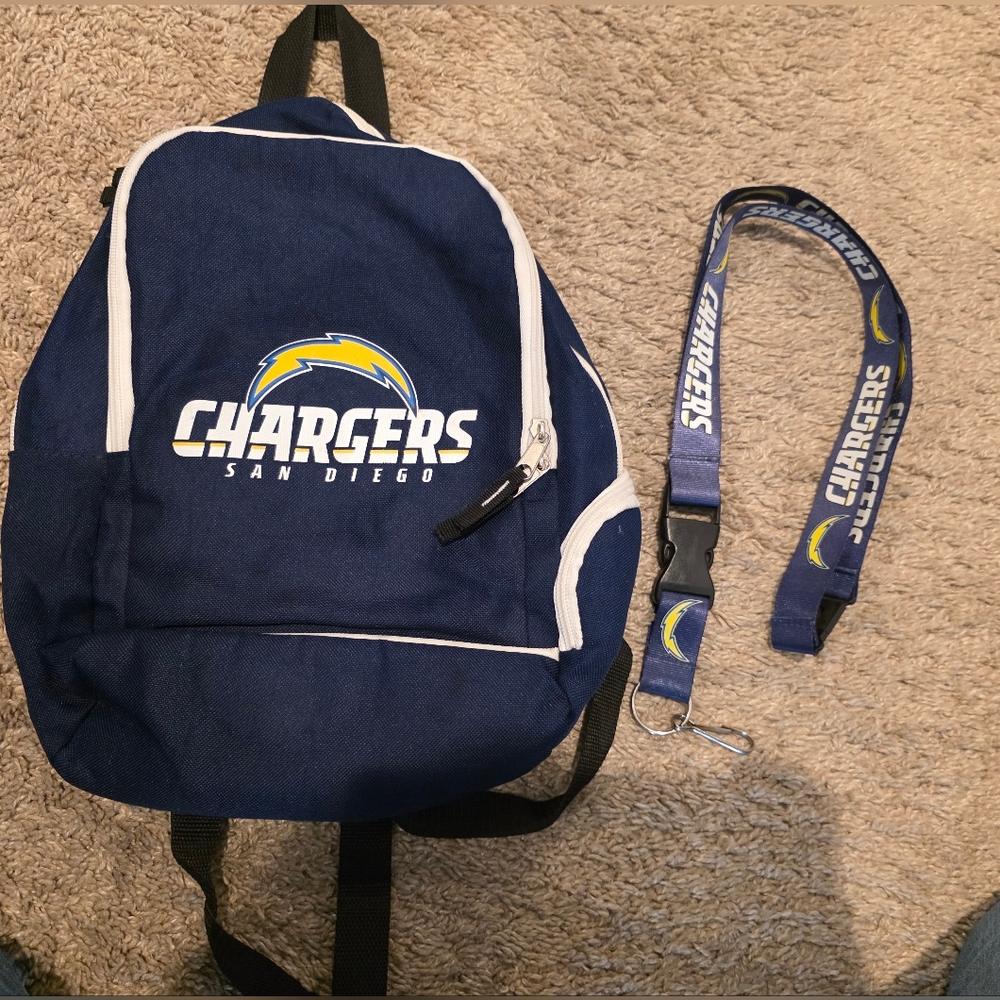 Chargers San Diego Backpack and Lanyard Set